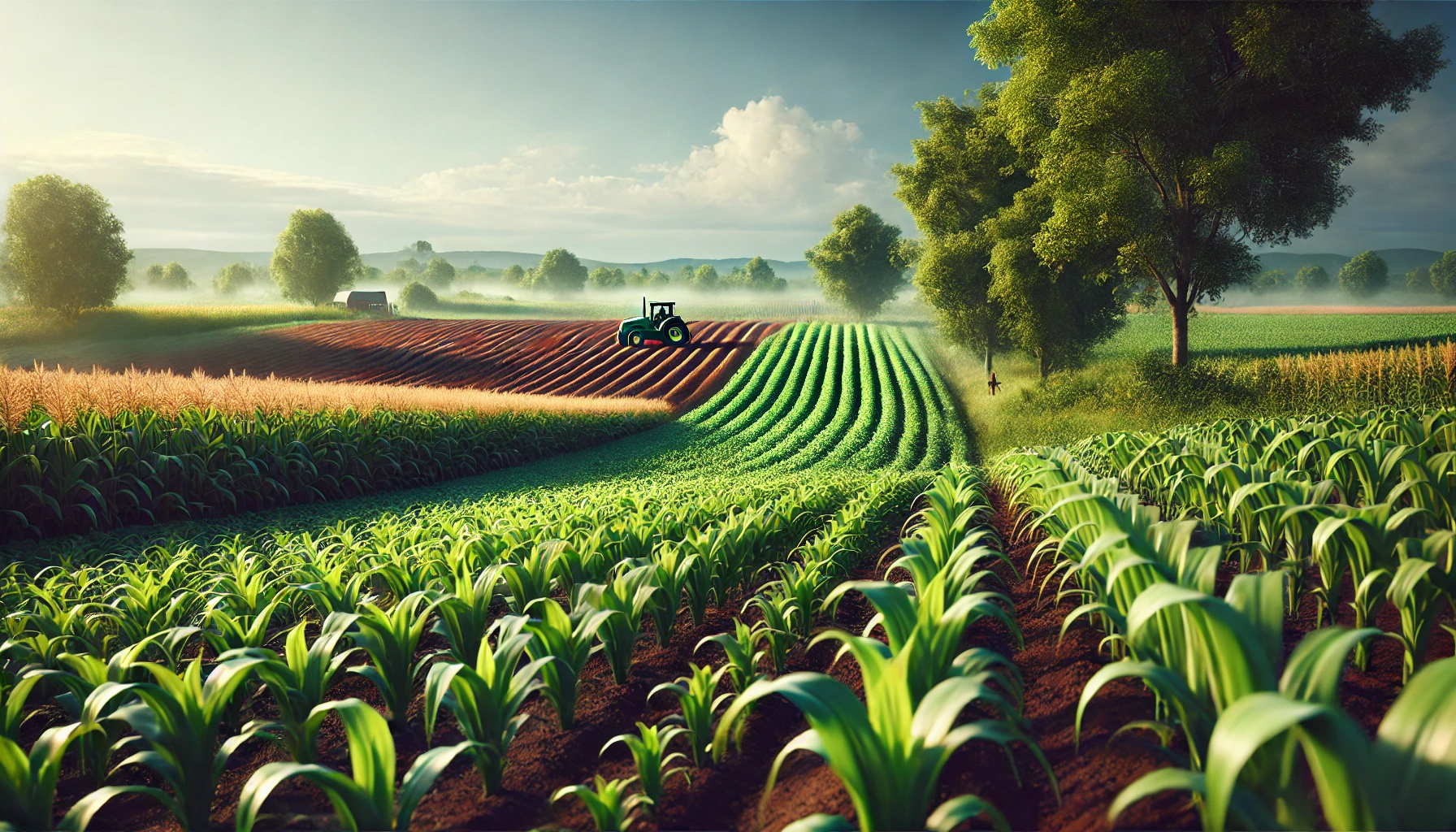 agricltural land with lush green crop